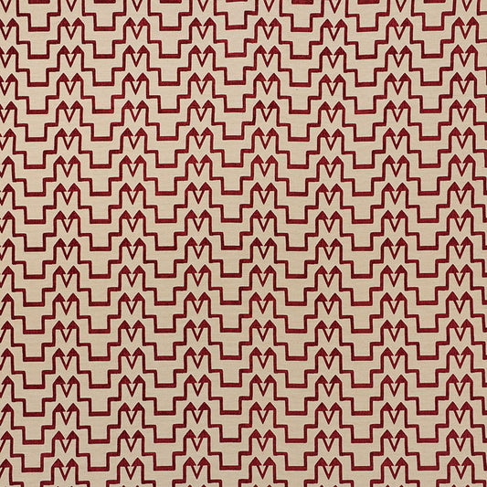 SCHUMACHER  DAVID KAIHOI TURKISH STEP CHENILLE,PATTERN WOVENS CHENILLE,PATTERN WOVENS RED/NATURAL   - 71242