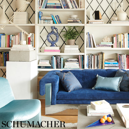 SCHUMACHER  DAMASCO MAGGIORE DAMASCO PATTERN WOVENS PATTERN WOVENS MIDNIGHT   - 71280