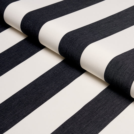 SCHUMACHER  ESSENTIALS: CLASSIC STRIPE ANDY STRIPE PATTERN WOVENS PATTERN WOVENS BLACK   - 71320