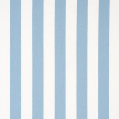 Light blue vertical stripes on white, bold striped pattern suitable for wallpaper or fabric.