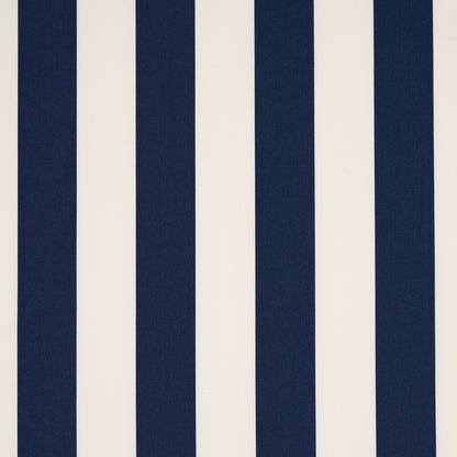 Navy blue & cream vertical striped pattern; versatile fabric or wallpaper for decor or upholstery.