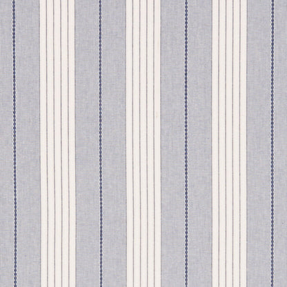 SCHUMACHER FABRIC  ESSENTIALS: STRIPES AUDREY STRIPE   NAVY   - 71370