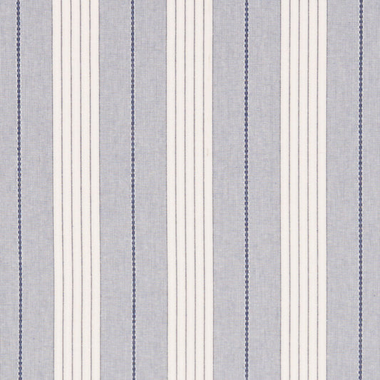 SCHUMACHER FABRIC  ESSENTIALS: STRIPES AUDREY STRIPE   NAVY   - 71370