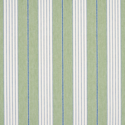 SCHUMACHER FABRIC  STRIPES REVISITS AUDREY STRIPE   GREEN   - 71376