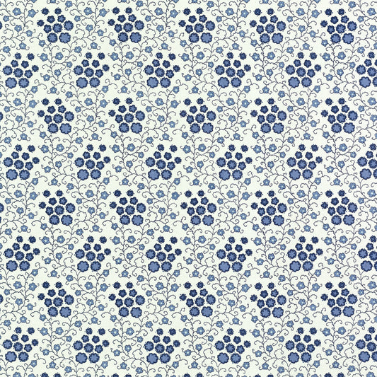 SCHUMACHER  RAOUL TEXTILES ZELDA PRINTS PRINTS DELFT   - 713B39