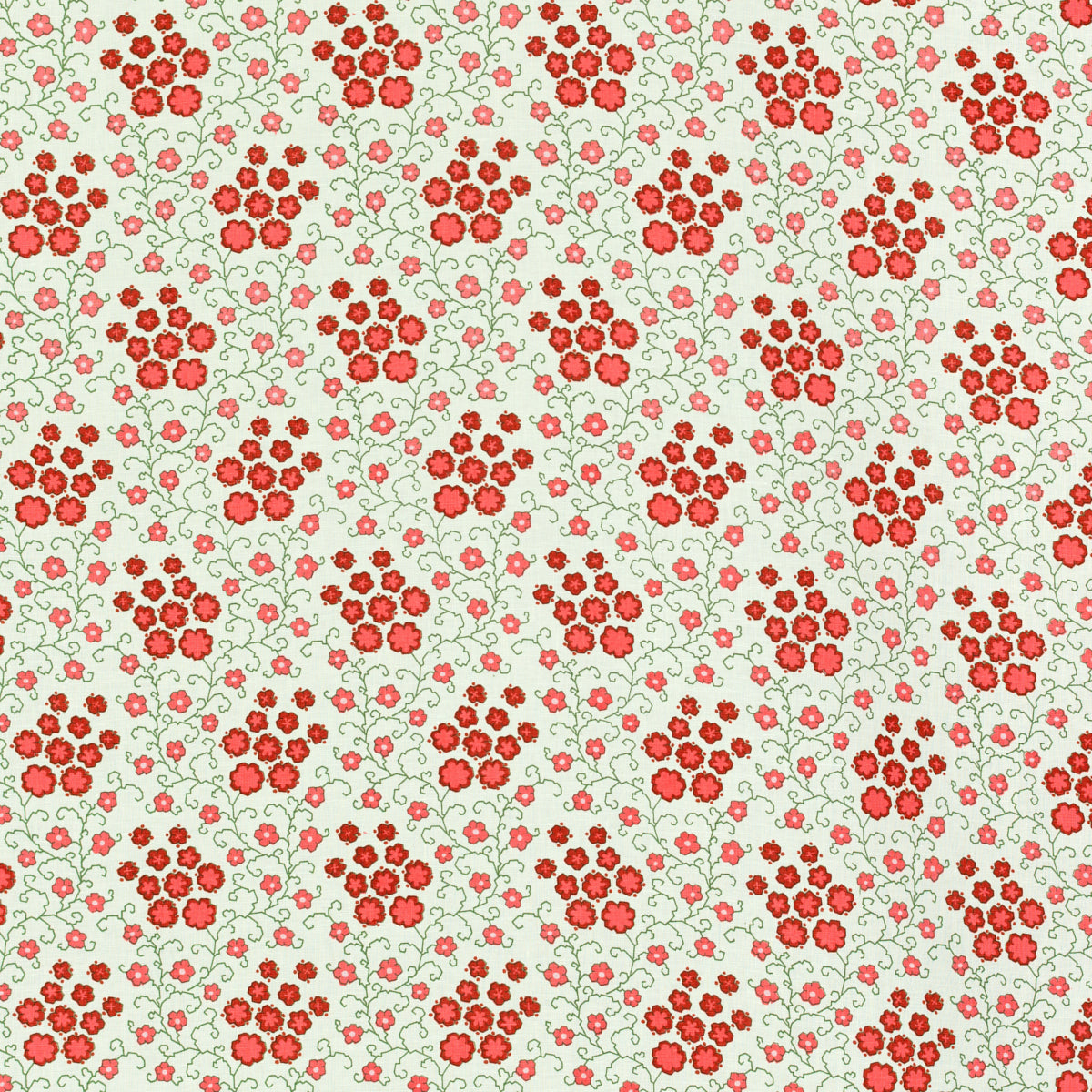 SCHUMACHER  RAOUL TEXTILES ZELDA PRINTS PRINTS CARMINE   - 713V40