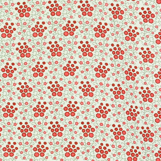 SCHUMACHER  RAOUL TEXTILES ZELDA PRINTS PRINTS CARMINE   - 713V40