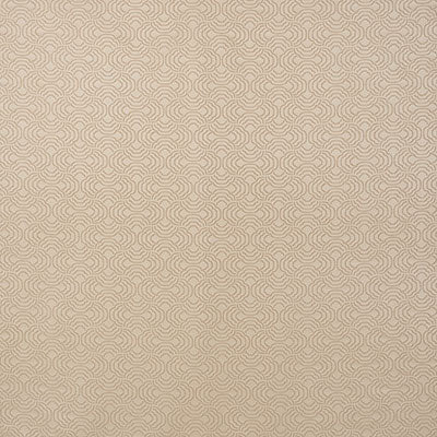 Beige textured upholstery fabric with a subtle repeating geometric wave motif.