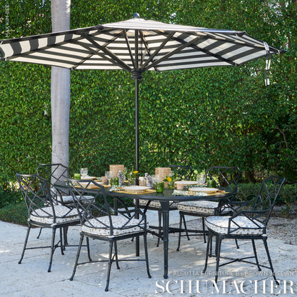 SCHUMACHER  INDOOR/OUTDOOR STRIPES CABANA STRIPE INDOOR/OUTDOOR PATTERNED WOVENS PATTERNED WOVENS BLACK   - 71756