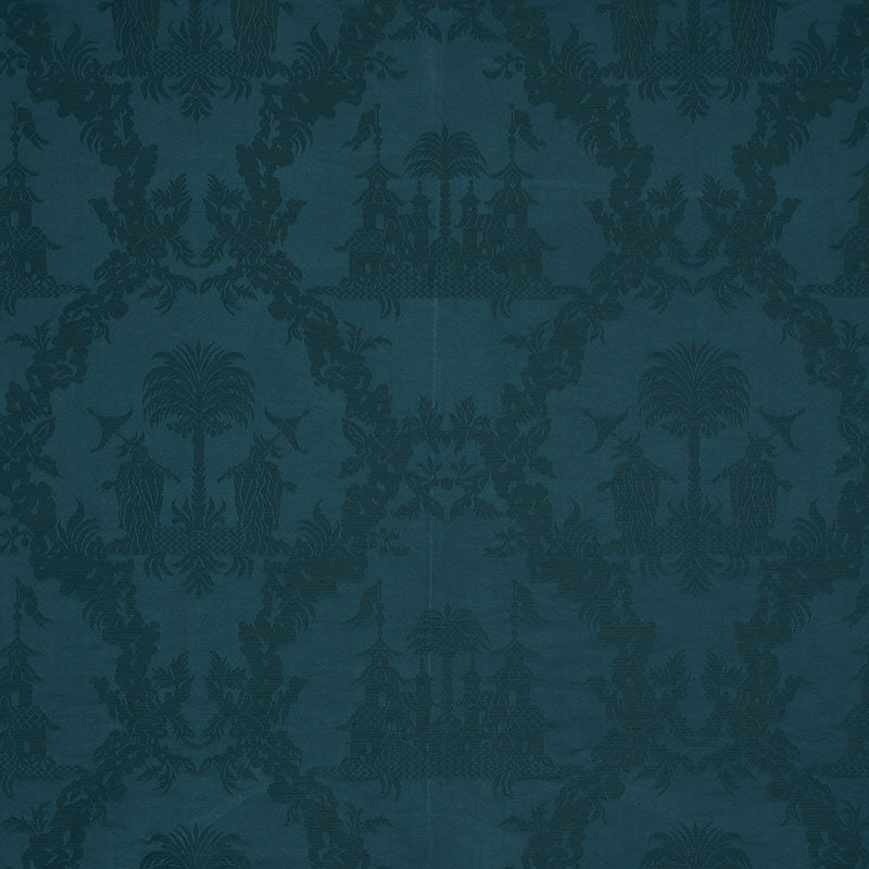 SCHUMACHER  SCHUMACHER CLASSICS CHINOISERIE ROYALE PATTERN WOVENS,SILKS & SATIN PATTERN WOVENS,SILKS & SATIN PEACOCK   - 71830
