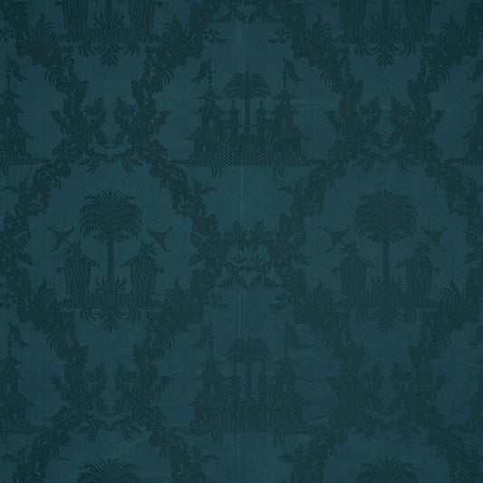 SCHUMACHER  SCHUMACHER CLASSICS CHINOISERIE ROYALE PATTERN WOVENS,SILKS & SATIN PATTERN WOVENS,SILKS & SATIN PEACOCK   - 71830