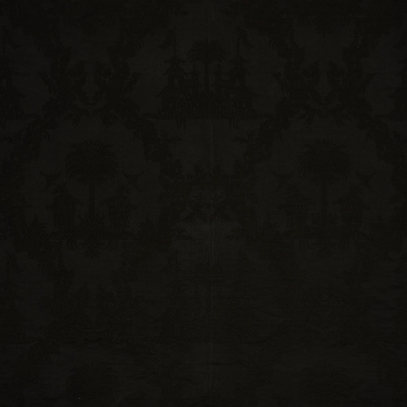 SCHUMACHER  SCHUMACHER CLASSICS CHINOISERIE ROYALE PATTERN WOVENS,SILKS & SATIN PATTERN WOVENS,SILKS & SATIN BLACK   - 71833