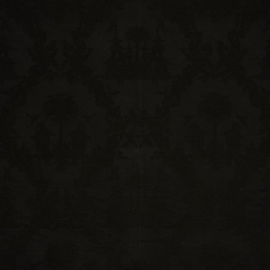 SCHUMACHER  SCHUMACHER CLASSICS CHINOISERIE ROYALE PATTERN WOVENS,SILKS & SATIN PATTERN WOVENS,SILKS & SATIN BLACK   - 71833