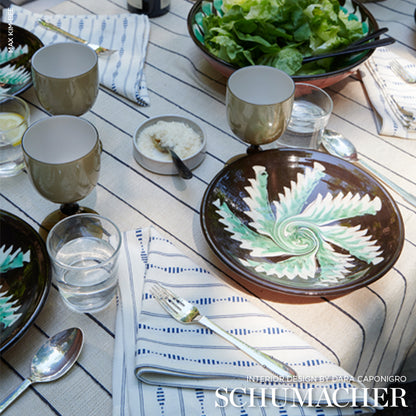 SCHUMACHER  CARAVANNE RANIA STRIPE PATTERN WOVENS PATTERN WOVENS NAVY   - 71901