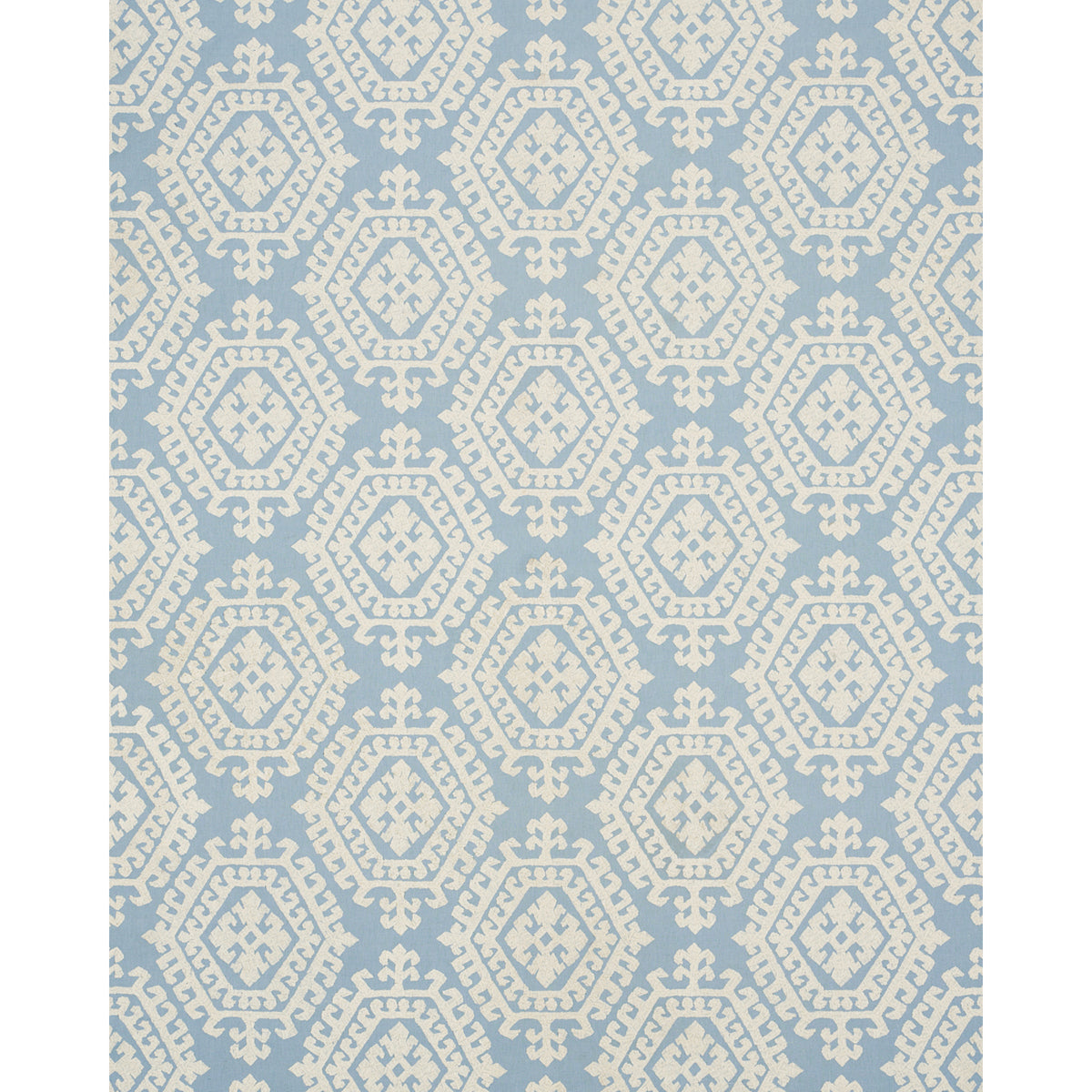 SCHUMACHER  PREPPY CHIC OMAR EMBROIDERY PATTERN WOVENS PATTERN WOVENS SKY   - 71945