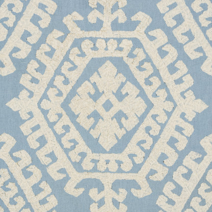 SCHUMACHER  PREPPY CHIC OMAR EMBROIDERY PATTERN WOVENS PATTERN WOVENS SKY   - 71945