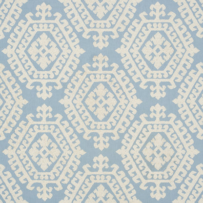 SCHUMACHER  PREPPY CHIC OMAR EMBROIDERY PATTERN WOVENS PATTERN WOVENS SKY   - 71945