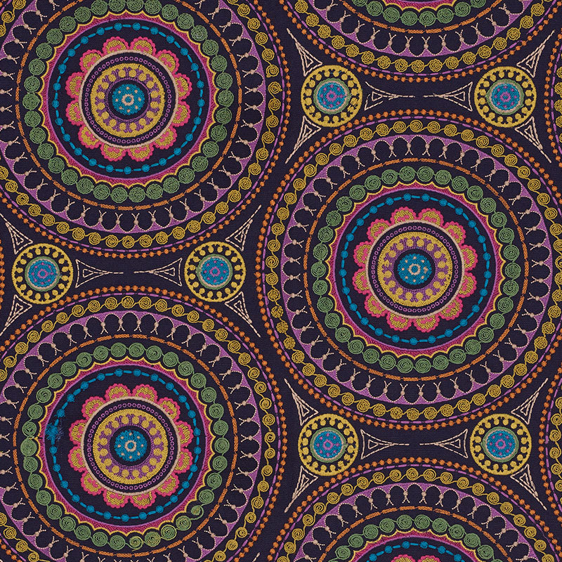 SCHUMACHER  CARAVANNE IDRIS EMBROIDERY EMBROIDERIES EMBROIDERIES NAVY , MULTI   - 71950