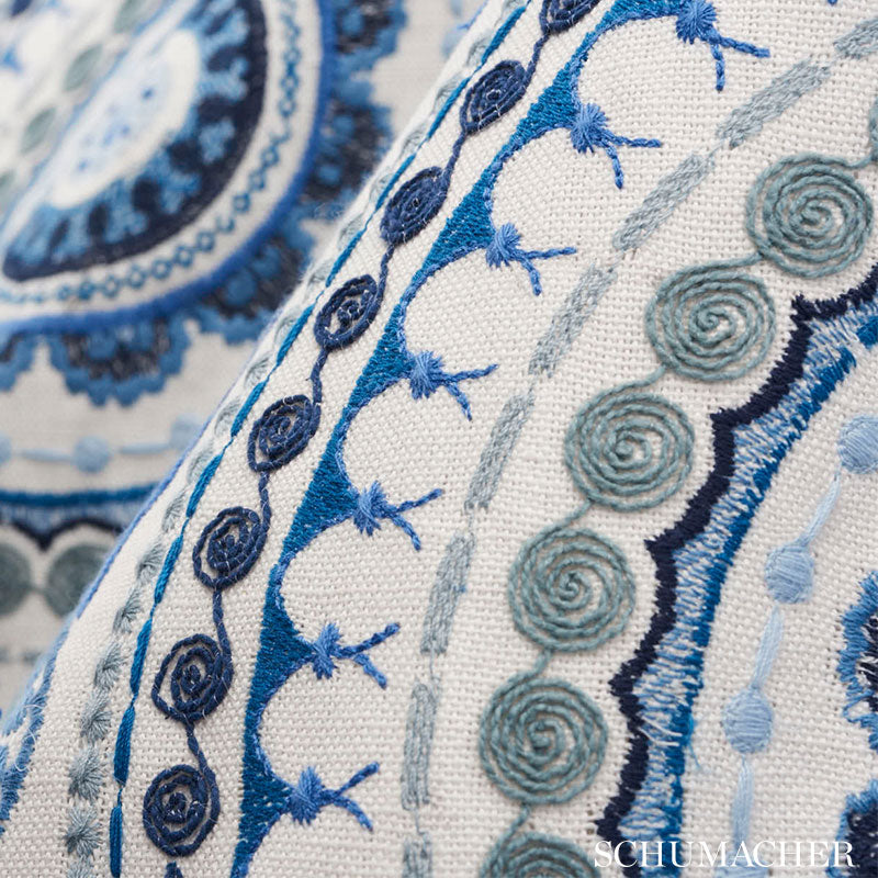 SCHUMACHER  CARAVANNE IDRIS EMBROIDERY EMBROIDERIES EMBROIDERIES BLUES   - 71952