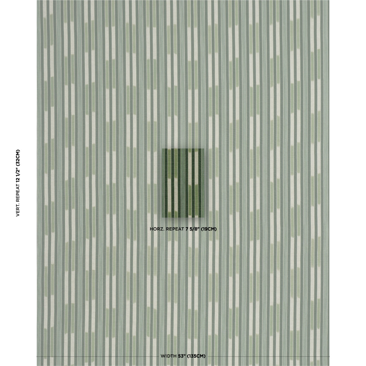 SCHUMACHER  TRUE STRIPES CUSCO IKAT   Green   - 71973