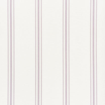 Cream background with lavender vertical stripes; classic striped fabric or wallpaper pattern.