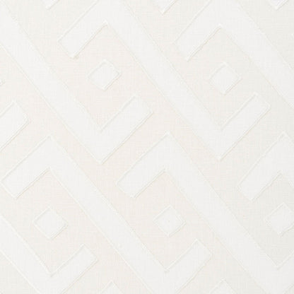 Cream textured wallpaper with raised interlocking square and diamond geometric pattern.