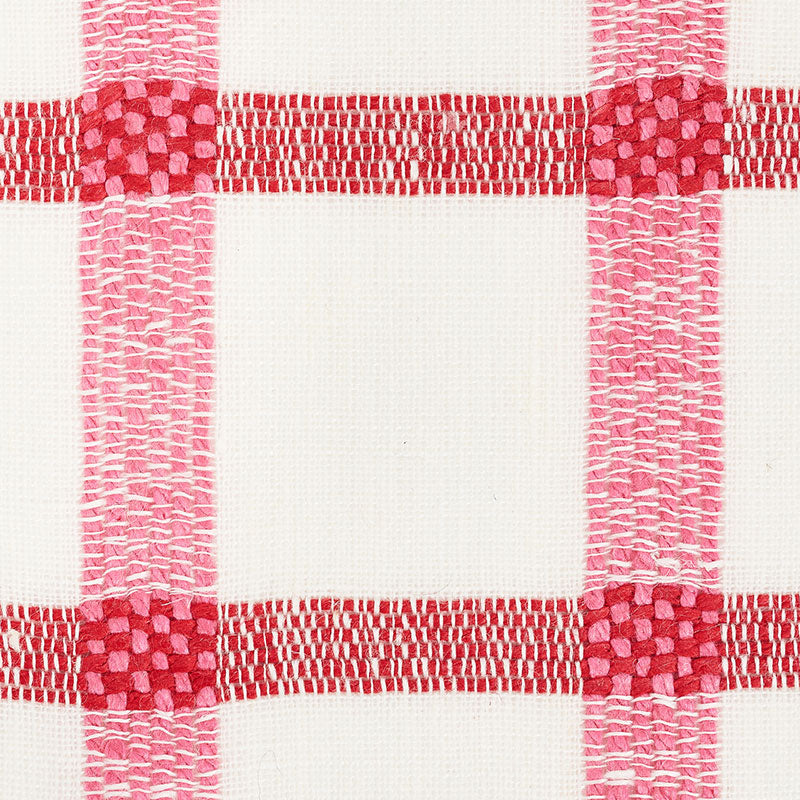 SCHUMACHER FABRIC  COUNTRY CHIC PAULINE CHECK CASEMENT   ROSE   - 72072