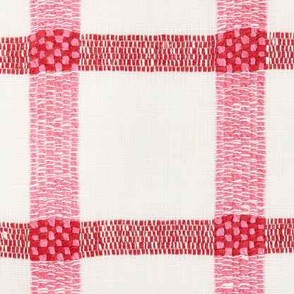 SCHUMACHER FABRIC  COUNTRY CHIC PAULINE CHECK CASEMENT   ROSE   - 72072