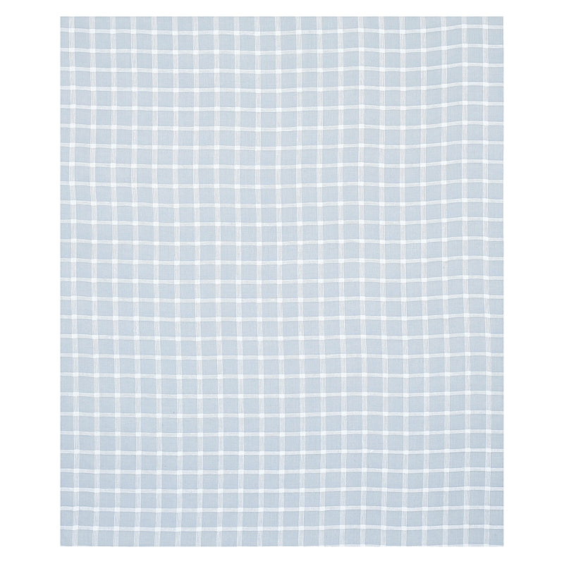 SCHUMACHER FABRIC  RHAPSODY IN BLUE PAULINE CHECK CASEMENT   CHAMBRAY   - 72074