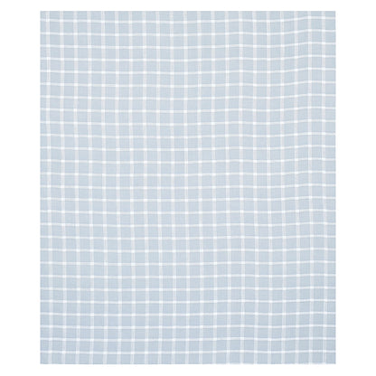 SCHUMACHER FABRIC  RHAPSODY IN BLUE PAULINE CHECK CASEMENT   CHAMBRAY   - 72074