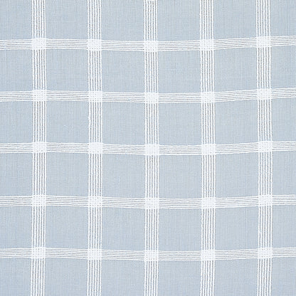 SCHUMACHER FABRIC  RHAPSODY IN BLUE PAULINE CHECK CASEMENT   CHAMBRAY   - 72074