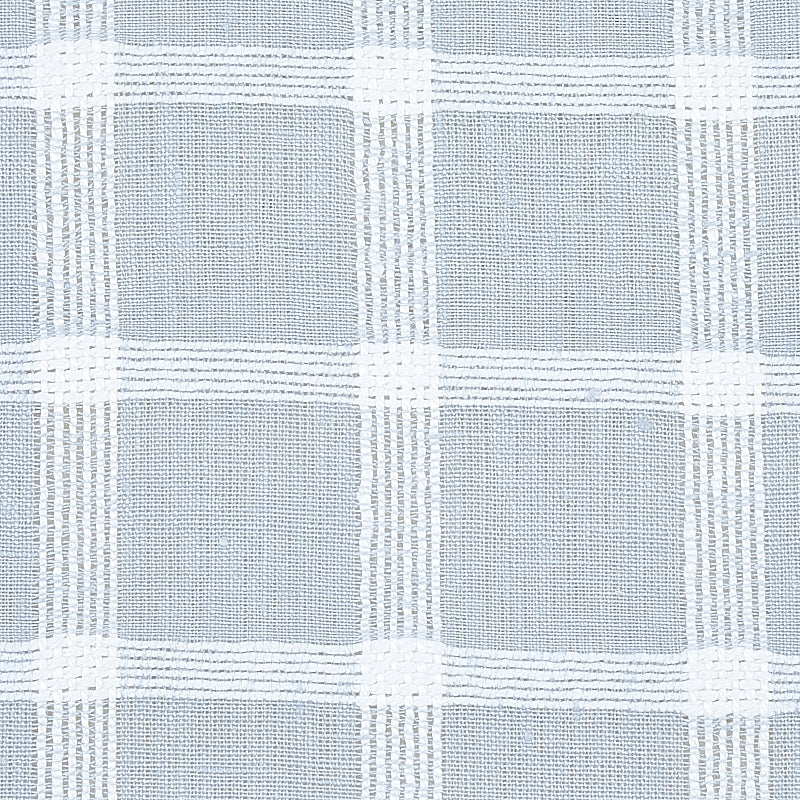 SCHUMACHER FABRIC  RHAPSODY IN BLUE PAULINE CHECK CASEMENT   CHAMBRAY   - 72074