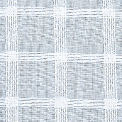 SCHUMACHER FABRIC  RHAPSODY IN BLUE PAULINE CHECK CASEMENT   CHAMBRAY   - 72074