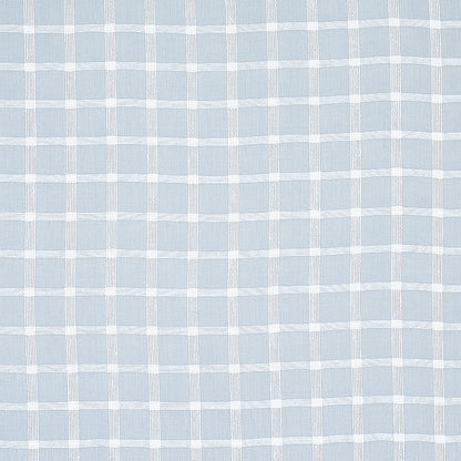 SCHUMACHER FABRIC  RHAPSODY IN BLUE PAULINE CHECK CASEMENT   CHAMBRAY   - 72074