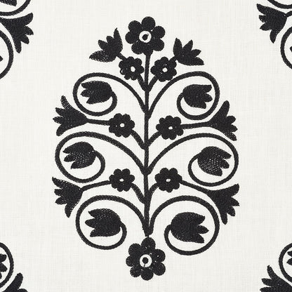 SCHUMACHER  UNCOMMON THREADS TALITHA EMBROIDERY EMBROIDERIES,SHEERS & CASEMENTS EMBROIDERIES,SHEERS & CASEMENTS BLACKWORK   - 72090