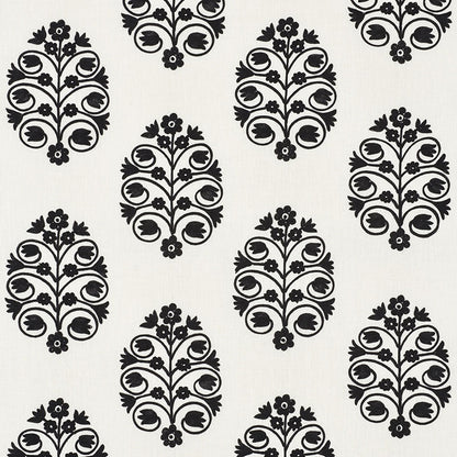SCHUMACHER  UNCOMMON THREADS TALITHA EMBROIDERY EMBROIDERIES,SHEERS & CASEMENTS EMBROIDERIES,SHEERS & CASEMENTS BLACKWORK   - 72090