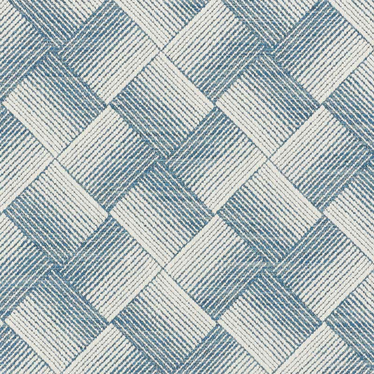 SCHUMACHER  ESSENTIALS: MID-SCALE UPHOLSTERY FABRICS ASHBERG PATTERNED WOVENS PATTERNED WOVENS BLUE   - 72142