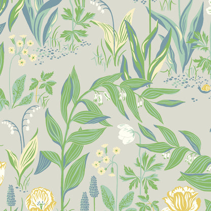 SCHUMACHER  Borastapeter SPRING GARDEN   LEAF MULTI   - 7220