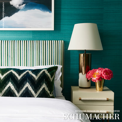 SCHUMACHER  FRENCH REVOLUTION LE MATELOT CUT VELVET CUT VELVET PEACOCK   - 72291