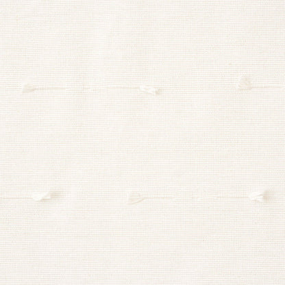 Cream ivory woven fabric with subtle horizontal knotted loops across its surface.