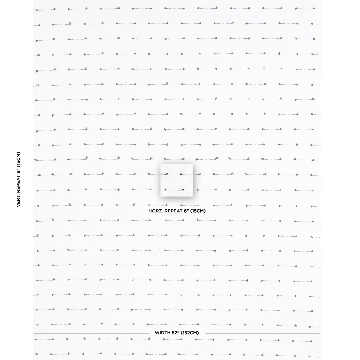 White wallpaper with a tiny black horizontal dashed pattern; subtle repeating motif for a modern minimalist wall.