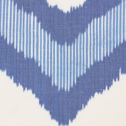 SCHUMACHER  IKAT COLLECTION CHEVRON IKAT PATTERN WOVENS PATTERN WOVENS BLUE   - 72630