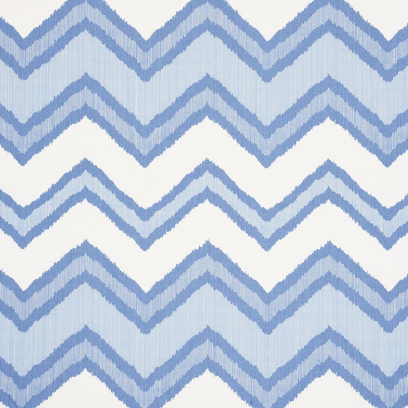 SCHUMACHER  IKAT COLLECTION CHEVRON IKAT PATTERN WOVENS PATTERN WOVENS BLUE   - 72630