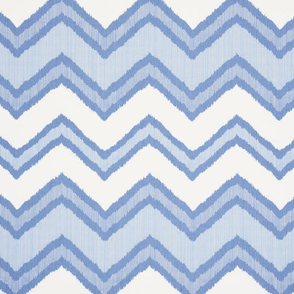 SCHUMACHER  IKAT COLLECTION CHEVRON IKAT PATTERN WOVENS PATTERN WOVENS BLUE   - 72630
