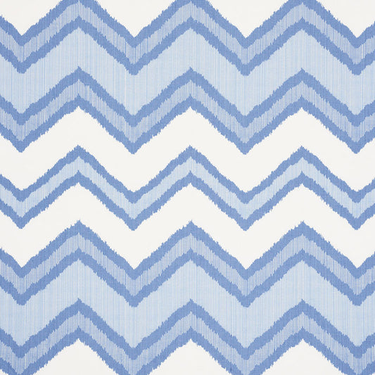 SCHUMACHER  IKAT COLLECTION CHEVRON IKAT PATTERN WOVENS PATTERN WOVENS BLUE   - 72630