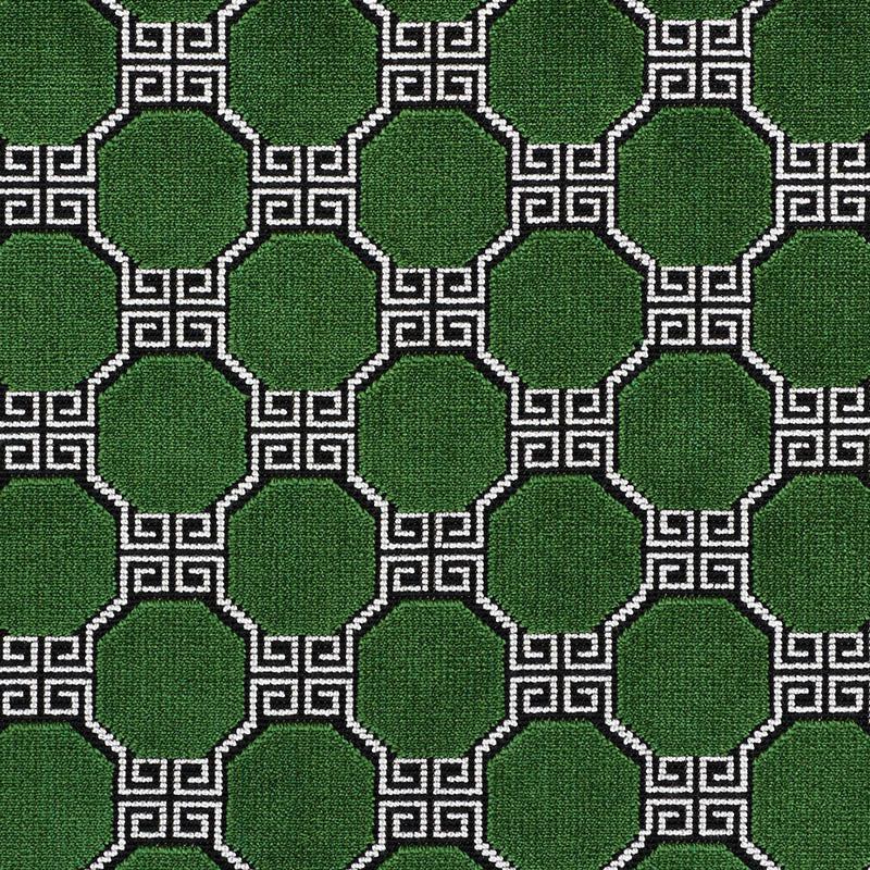 SCHUMACHER FABRIC  ORIENT EXPRESS OCTAVIA VELVET   EMERALD   - 72792