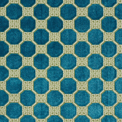 SCHUMACHER  CUT & PATTERNED VELVETS OCTAVIA VELVET CUT VELVET CUT VELVET PEACOCK   - 72794