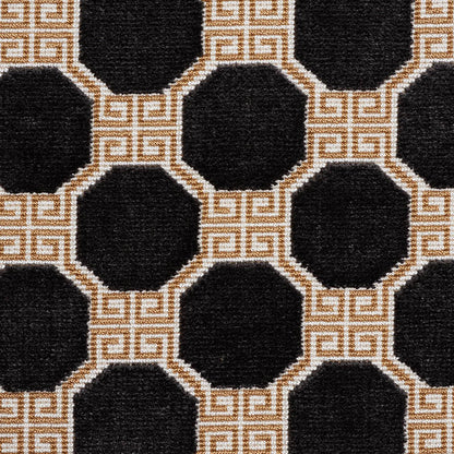 SCHUMACHER  CUT & PATTERNED VELVETS OCTAVIA VELVET CUT VELVET CUT VELVET ONYX   - 72795