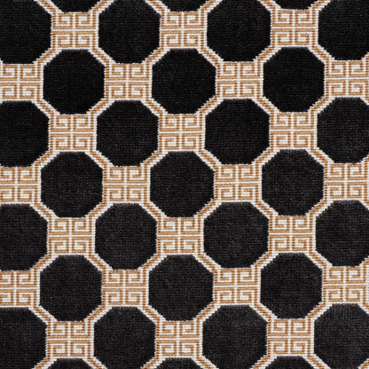 SCHUMACHER  CUT & PATTERNED VELVETS OCTAVIA VELVET CUT VELVET CUT VELVET ONYX   - 72795