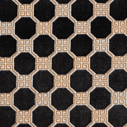 SCHUMACHER  CUT & PATTERNED VELVETS OCTAVIA VELVET CUT VELVET CUT VELVET ONYX   - 72795